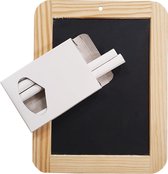 Krijtbord / lei met houten rand buitenmaat 14,7 x 19,1cm