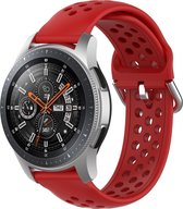 Ignite silicone dubbel gesp band - rood - Geschikt voor Polar - 20mm - Horlogeband Armband Polsband