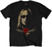 Tom Petty Heren Tshirt -S- Shades & Logo Zwart