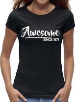 Awesome Sarah 50 jaar t-shirt / kado tip / dames maat S / cadeau