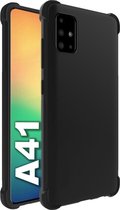 Samsung Galaxy A41 Anti Shock Hoesje – Zwart Matte Coating – TPU Bumper Case – ZWART – EPICMOBILE