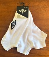 2 x 3 paar Low socks, "Umbro" , wit , maat 39 - 42