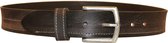 IZZLE Kleding riem Cirilo - Rundleer nikkelvrije gesp - Zwart - 3,5/4cm breed - 110cm lang - Cadeautip