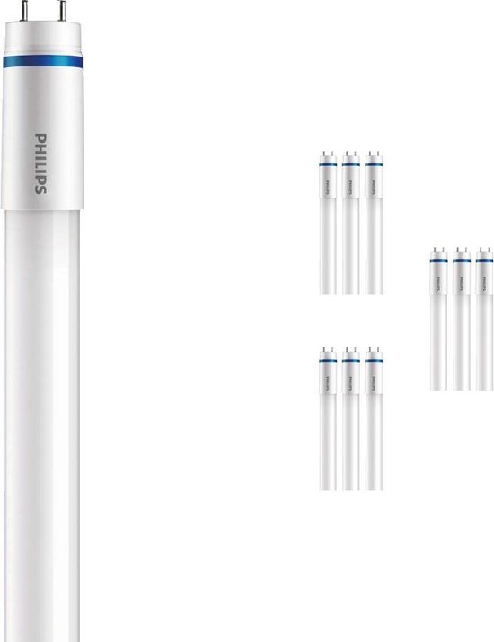 Voordeelpak 10x Philips LEDtube T8 MASTER (EM Mains) High Output 8W 1000lm - 830 Warm Wit | 60cm - Vervangt 18W.