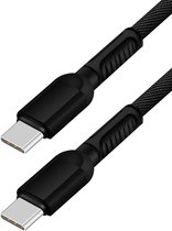 USB-C naar USB-C Oplaad en Data Kabel Zwart - Type-C naar Type-C kabel - C naar C - USB-C Telefoon Oplaadkabel en Datakabel