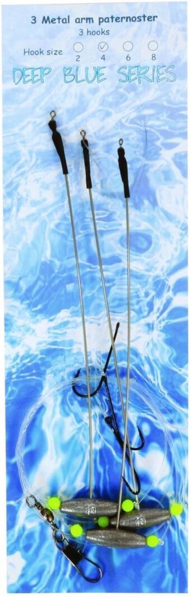 Deep Blue Platsvisonderlijn met verzwaarde afhouders - haakmaat 4 - 7 gram - Deep Blue