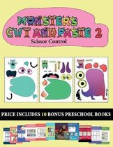 Scissor Control (20 full-color kindergarten cut and paste activity sheets - Monsters 2)