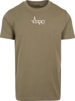 FitProWear Casual T-Shirt Heren Olijf - Maat XXL - Shirt - Sportshirt - Casual Shirt - T-Shirt Ronde Hals - T-Shirt Slim Fit - Slim Fit Shirt - T-Shirt korte mouwen