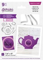 Gemini Shaped Create a Card snijmal - Time for Tea