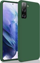 HB Hoesje Geschikt voor Samsung Galaxy S21 Plus Groen - Siliconen Back Cover