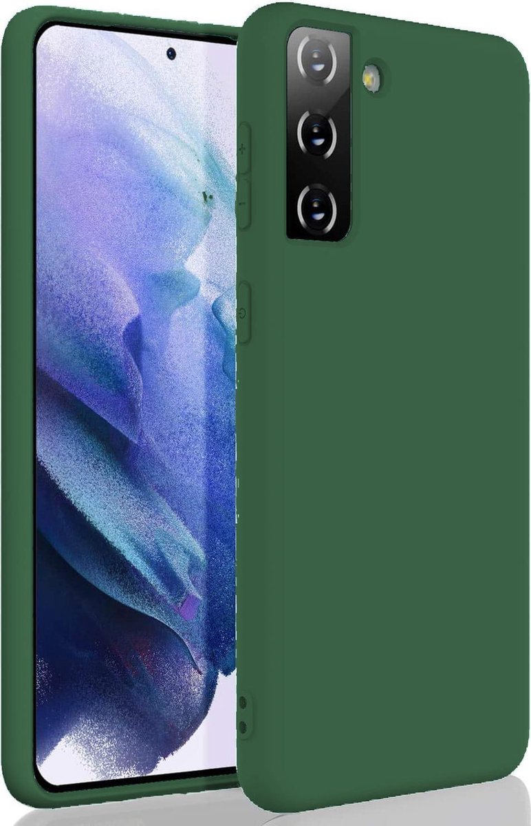 HB Hoesje Geschikt voor Samsung Galaxy S21 Plus - Groen - Siliconen Back Cover