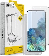 SoSkild Samsung Galaxy S20+ Absorb 2.0 Impact Case Transparent and Tempered Glass