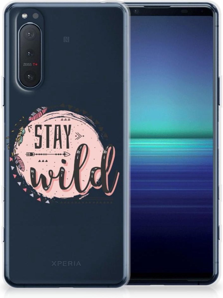 Sony Xperia 5II Telefoonhoesje met Naam Boho Stay Wild