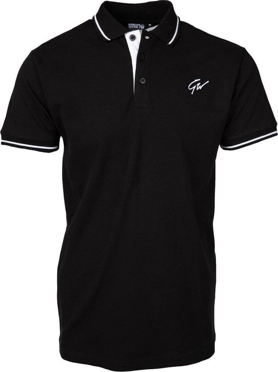 Gorilla Wear Delano Polo Shirt Heren - Zwart/Wit - M