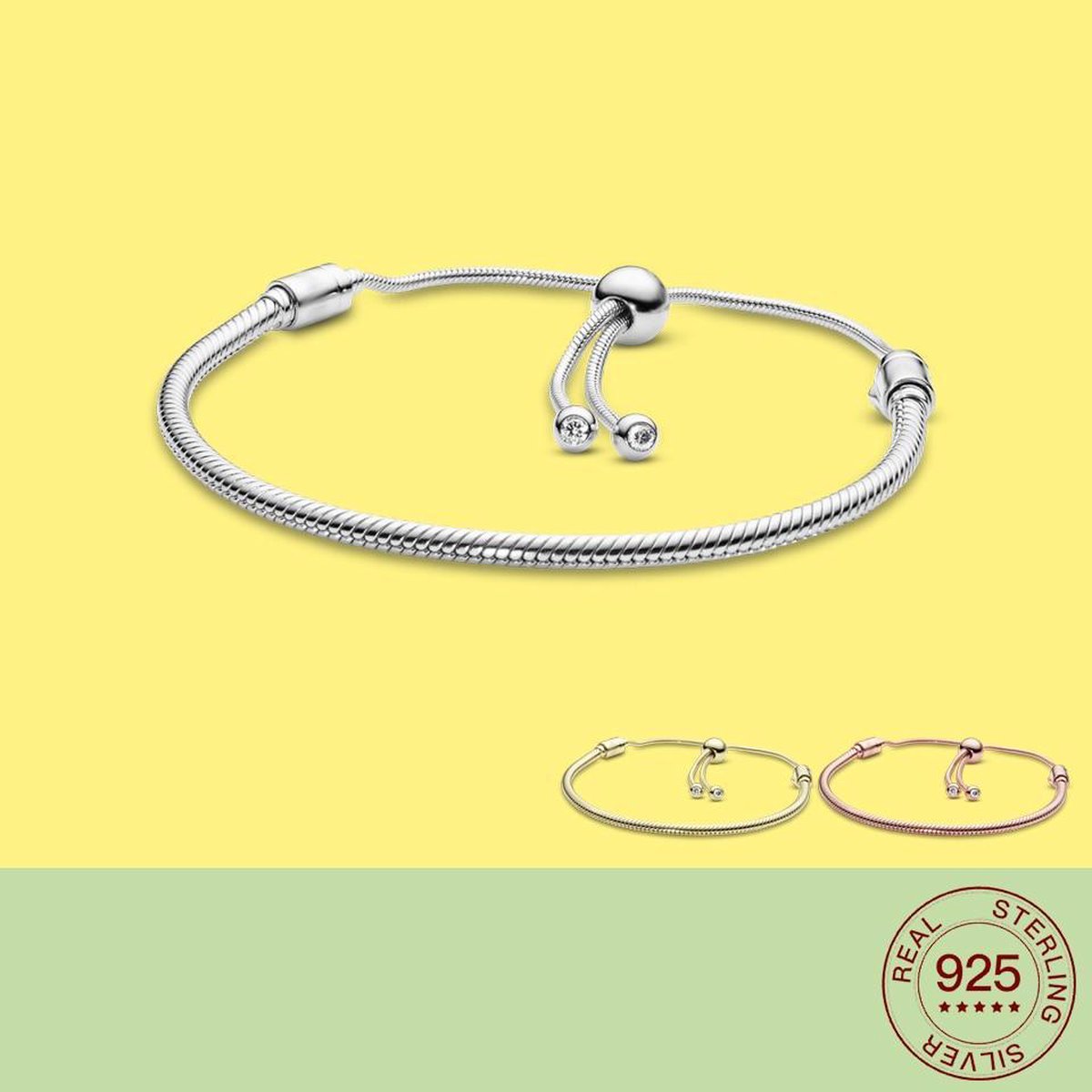 Armband Zilver |Verstelbare Zilveren armband | past op Pandora | Pandora  compatible |... | bol.com
