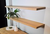 Houten steektrap |  grenen (timmermanstrap) - 14 treden (266 cm)