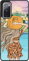 Samsung S20 FE hoesje - Sunset girl | Samsung Galaxy S20 case | Hardcase backcover zwart