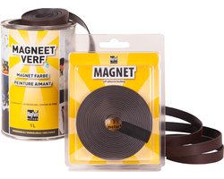 MagPaint Magneetverf Starterspakket - 1L (2m²) - Magnetische onderlaag - Inclusief 3 Meter Magneetband