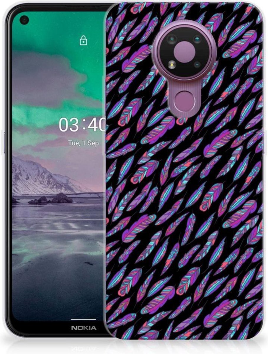 Nokia 3.4 TPU bumper Feathers Color