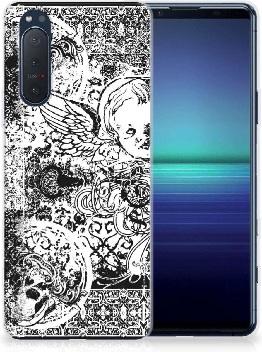 Silicone Back Case Sony Xperia 5II Skulls Angel