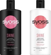 Syoss Duo verpakking Shine - 1 x conditioner 440ml - 1 x shampoo 440ml