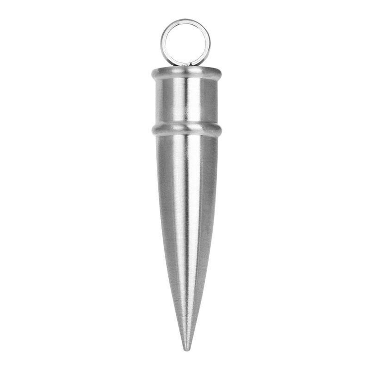IXXXI Men pendant / hanger voor aan een ketting bullet / kogel mat zilverkleurig