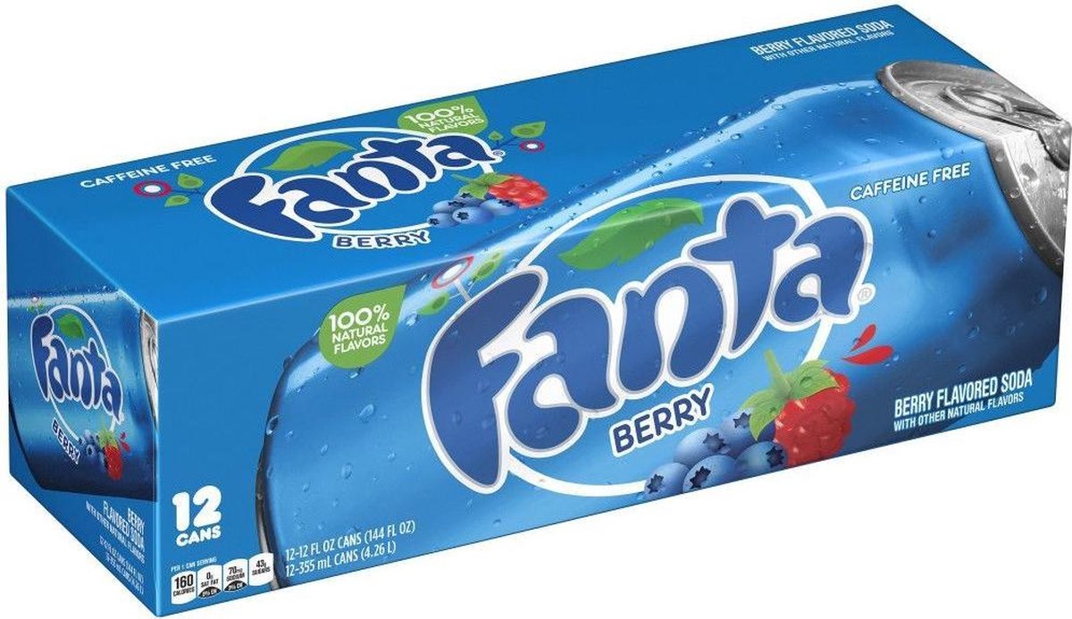 Fanta Berry Frisdrank 12 Blikjes (355 ml)