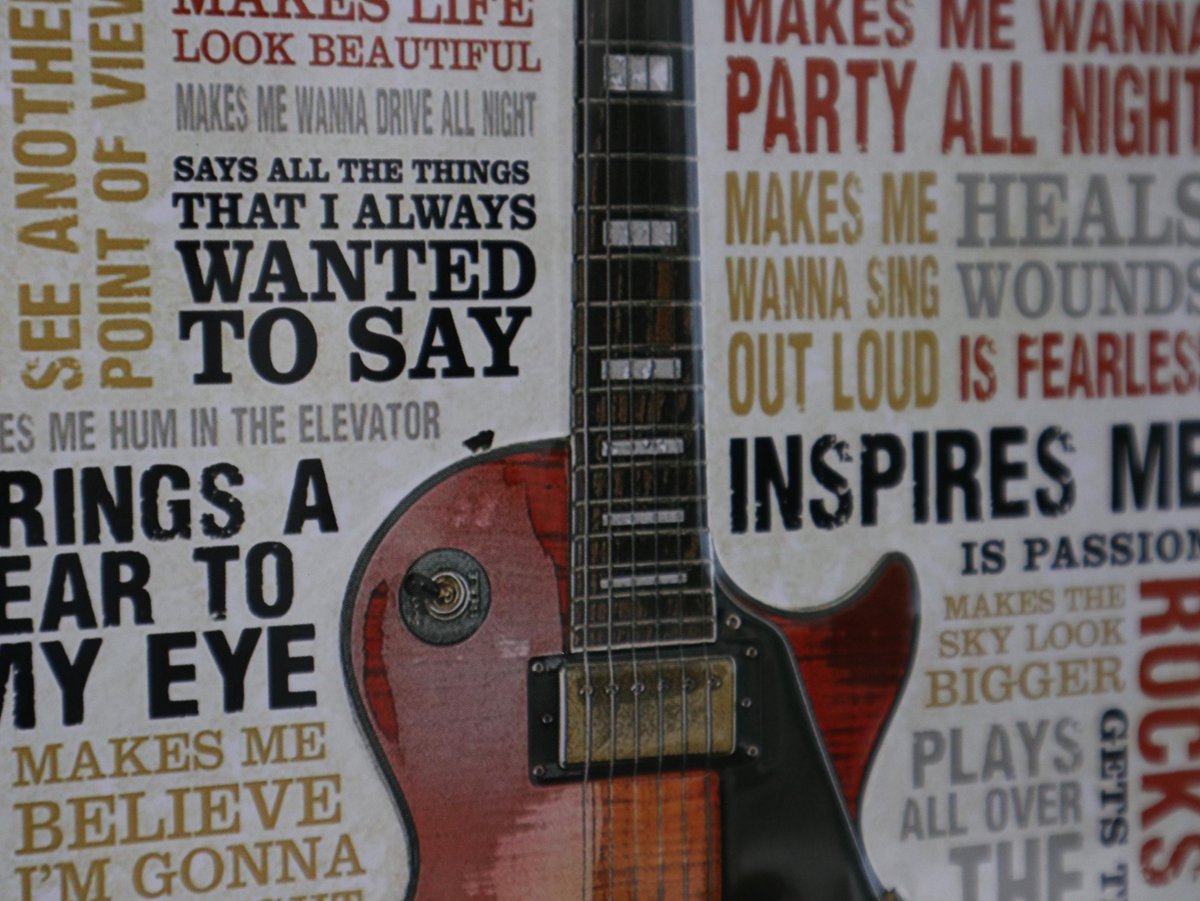 Pancarte Métal Vintage Guitare - Décoration Bar Café Pub Restaurant, Plaque Murale 20x30cm