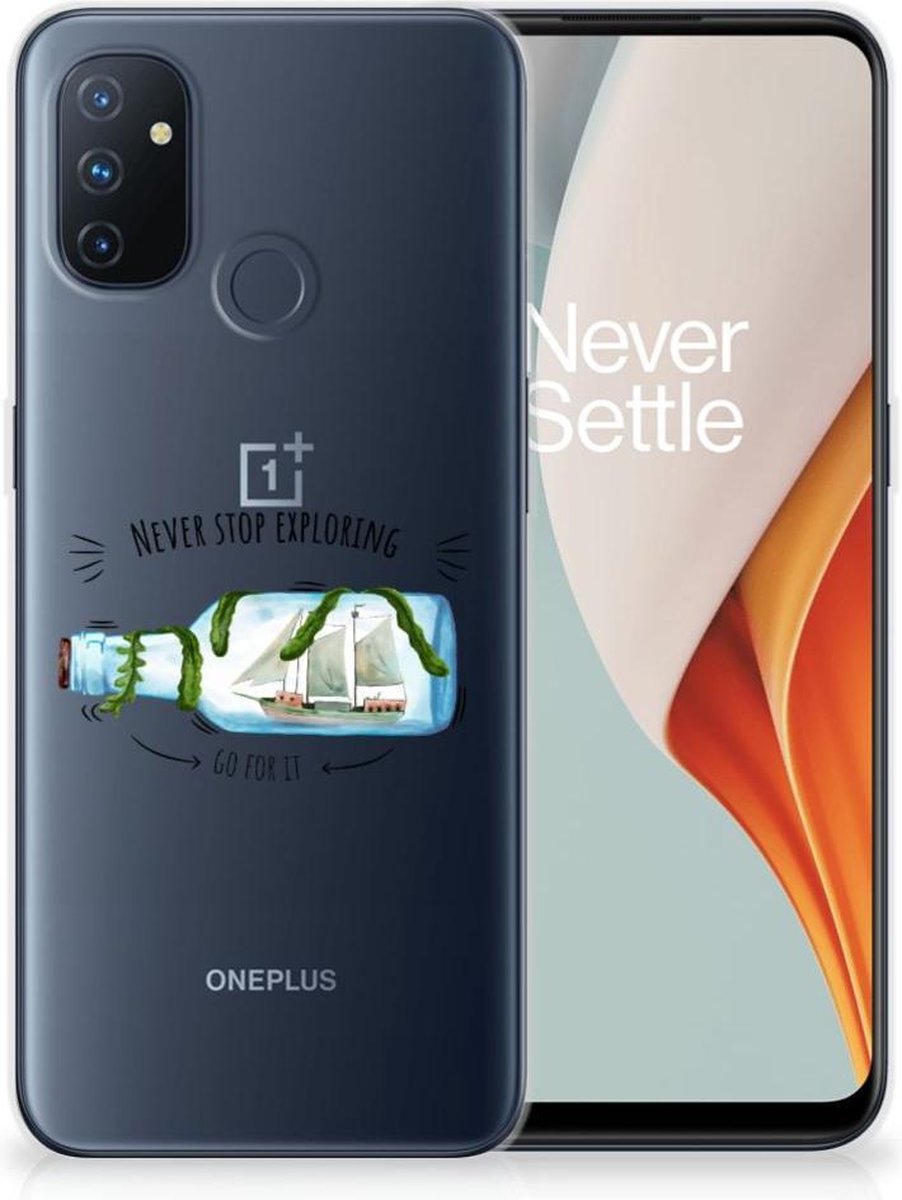 OnePlus Nord N100 Telefoonhoesje met Naam Boho Bottle