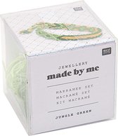 DIY Set Maak je eigen armband | Vriendschaps-, Macrame en Scoubidou Armband (3 stuks) - jungle green