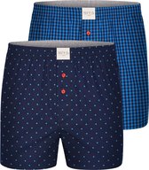 Phil & Co 2-Pack Wijde Boxershorts Heren Design06 -  S