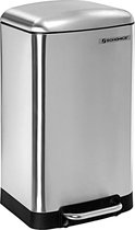 Hoppa! Pedaalemmer - Zilver/Zwart - RVS - 27.5 x 34.5 x 61.5