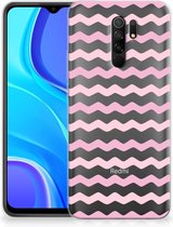 GSM Hoesje Xiaomi Redmi 9 Bumper Hoesje Waves Roze