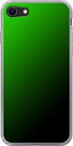 Apple iPhone SE (2020) - Smart cover - Groen Zwart - Transparante zijkanten