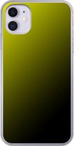 Apple iPhone 11 - Smart cover - Geel Zwart - Transparante zijkanten