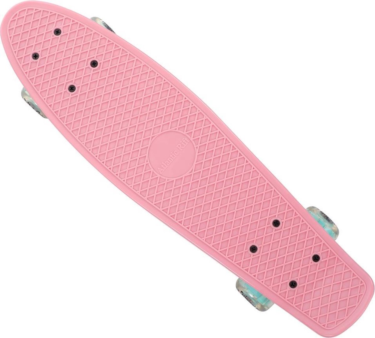 Skateboard Retro 57cm met LED wielen - roze - mint - tot 100 kg belastbaar  | bol.com