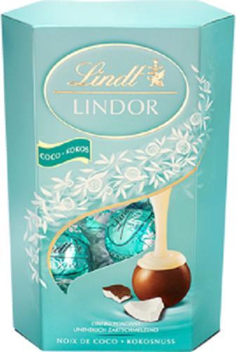 Boîte-cadeau de truffes au chocolat blanc Lindt Lindor 200 grammes