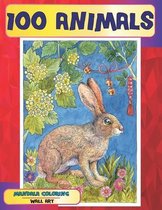 Mandala Coloring Wall Art - 100 Animals