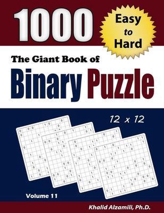 Adult Activity Books-The Giant Book of Binary Puzzle - cover