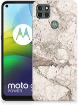 Hoesje Bumper Motorola Moto G9 Power GSM Hoesje Marmer Beige