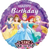 Amscan Folieballon Sing-a-tune Disney Princess 71 Cm Paars