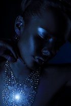 Luxe Wanddecoratie - Fotokunst ' Blue Night' - Hoogste kwaliteit Plexiglas - Blind Aluminium Ophangsysteem - 60 x 90 - Akoestisch en UV Werend - inclusief verzending  -