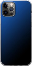 Apple iPhone 12 Pro Max - Smart cover - Blauw Zwart - Transparante zijkanten
