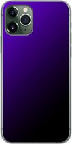 Apple iPhone 11 Pro - Smart cover - Paars Zwart - Transparante zijkanten