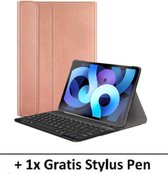 Samsung Galaxy Tab A 10.1 2019 (T510/T515) Smart Keyboard Case Roségoud - Magnetically Detachable - Wireless Bluetooth Keyboard hoesje met toetsenbord en Stylus Pen - LTP Trading