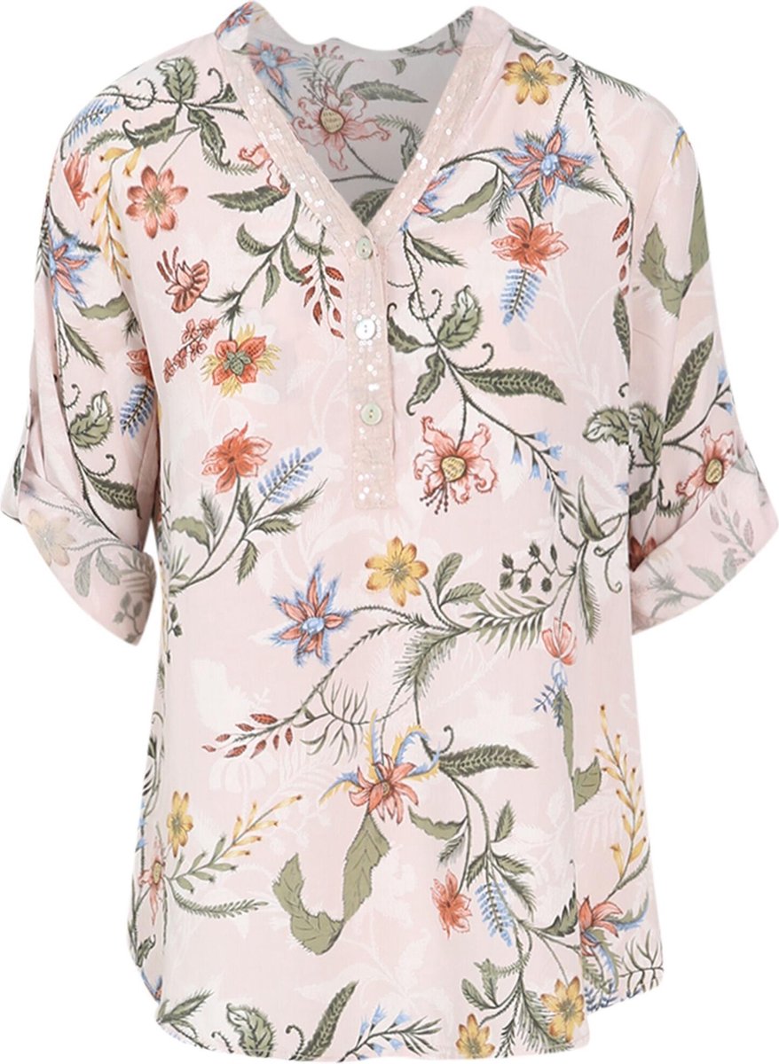 Cassis Bedrukte Dames Tuniek - Maat XL