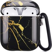 Shieldcase Amazing Black Marmer Case - beschermhoes geschikt voor Airpods Case - hoesje met marmer print - zwart