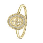 Lucardi Ringen  - 14 Karaat geelgouden ring 30 diamanten (0,07ct)