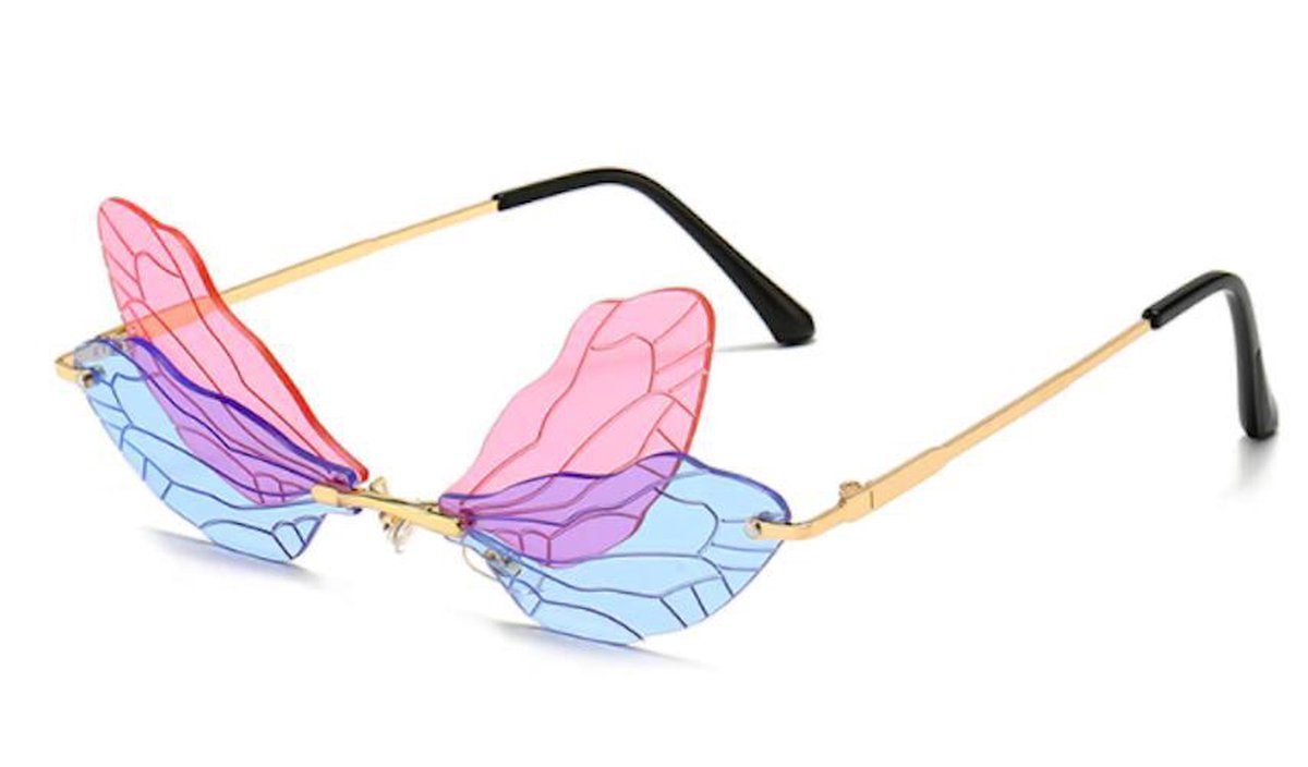 Trendy Randloze UV-400 zonnebril “Dragonfly” - Festival bril - Feestbril