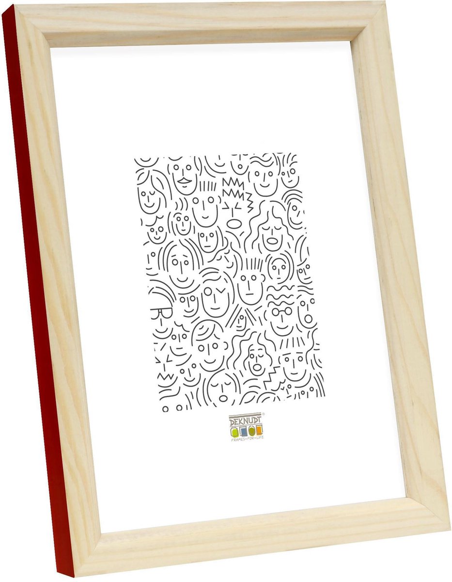 Deknudt Frames fotolijst S233H4 - naturel/rood - voor foto: 18x24 cm